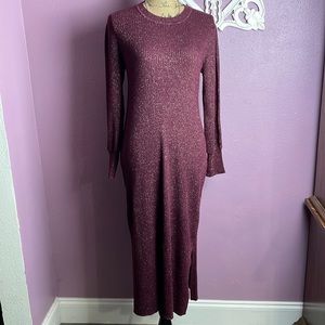 NWT Loft Maroon Sweater Dress size Large Petite